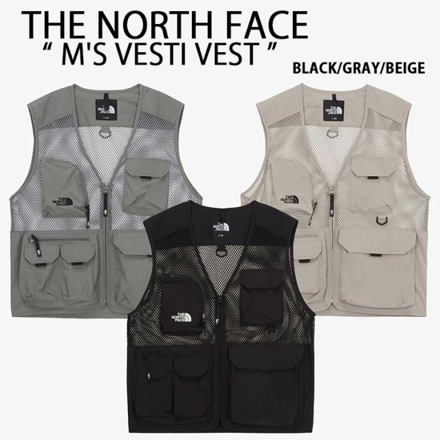 THE NORTH FACE ノースフェイス ベスト ジレ M’S VESTI VEST メッシュベスト ベストジャケット GRAY BLACK BEIGE スポーツベスト NV5VR02