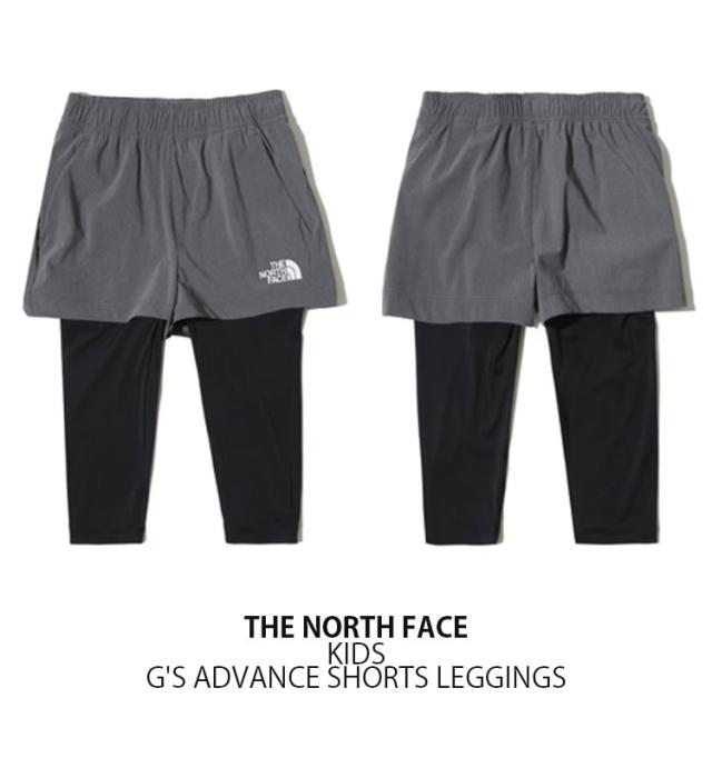 THE NORTH FACE ノースフェイス キッズ レギンス G’S ADVANCE SHORTS LEGGINGS DARK GRAY ガールズ アドバンス ショーツ レギンス ダークグレー 女の子 子供用 NF6KK03S_1