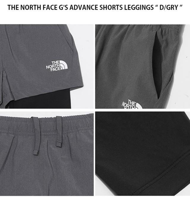 THE NORTH FACE ノースフェイス キッズ レギンス G’S ADVANCE SHORTS LEGGINGS DARK GRAY ガールズ アドバンス ショーツ レギンス ダークグレー 女の子 子供用 NF6KK03S_2