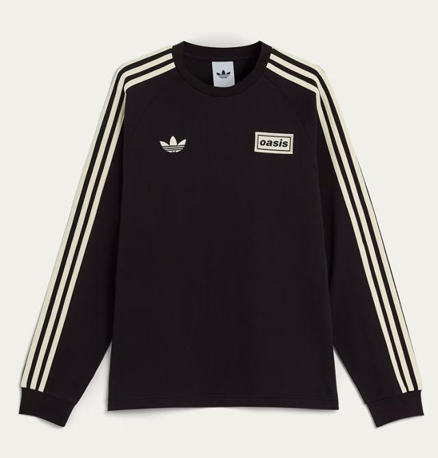 adidas originals アディダス ロンT OASIS TOUR live’25 3-STRIPE L/SR TEE BLACK KT3428 / SKY KT3427 オアシス ツアー スリムフィット_1