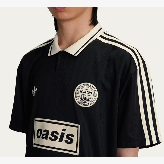 adidas originals アディダス 襟付き 半袖 ジャージ OASIS TOUR live’25 JACQUARD JERSEY オアシス SKY KT3436 / BLACK KT3437_4