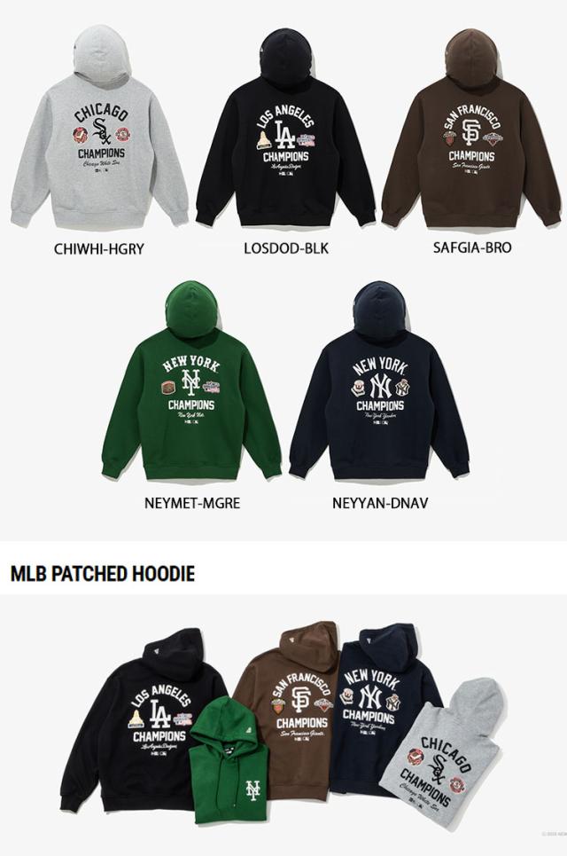 NEWERA ニューエラ パーカー フーディー AP MLB PATCHED HOODIE HD53 ドジャース ホワイトソックス ジャイアンツ メッツ ヤンキース_2