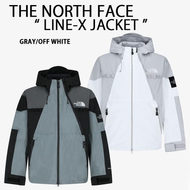 THE NORTH FACE ノースフェイス マウンテンジャケット LINE-X JACKET マウンテンパーカー GRAY OFF WHITEブロック配色 DRYVENT NJ2HR52