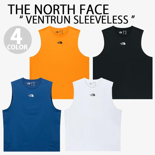 THE NORTH FACE ノースフェイス タンクトップ ノースリーブ VENTRUN SLEEVELESS サイドスリット 抗菌生地 BLUE MANGO BLACK WHITE