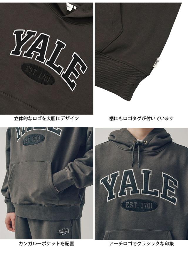 YALE イェール パーカー 2TONE ARCH HOODIE プルオーバーパーカー アーチロゴ スウェットパーカー フーディー アメカジ カレッジパーカー_2