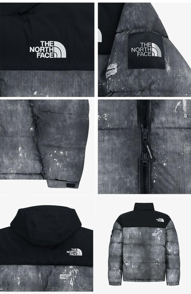 THE NORTH FACE ノースフェイス ダウンジャケット デストロイドデニム NOVELTY NUPTSE PT JACKET ビンテージ加工 限定モデル NJ1DR56