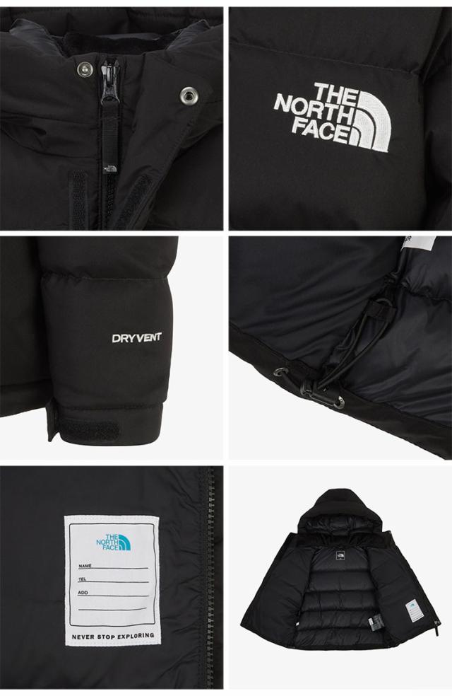 THE NORTH FACE ノースフェイス キッズ ダウンジャケット K’S GO-FREE DOWN JACKET キッズダウン GRAY BLACK フード付き NJ1DR63S/T_5
