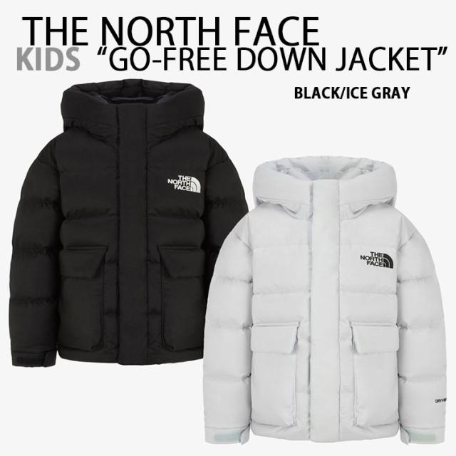 THE NORTH FACE ノースフェイス キッズ ダウンジャケット K’S GO-FREE DOWN JACKET キッズダウン GRAY BLACK フード付き NJ1DR63S/T