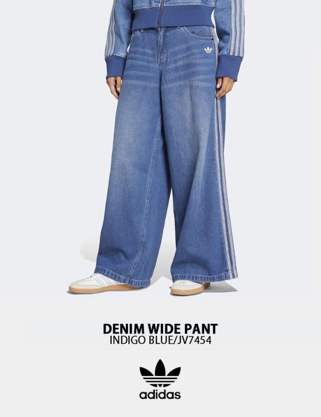adidas Originals アディダス レディース デニムパンツ ワイドパンツ ADICOLOR ADENIM WIDE PANT  INDIGO JV7454 BLACK JV7453_1