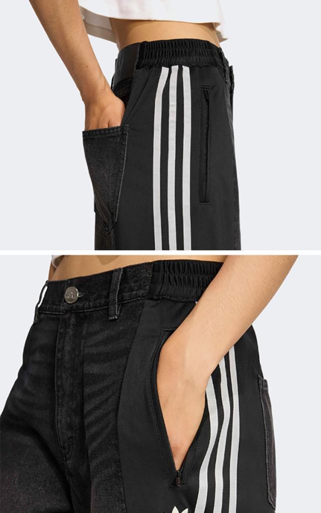 adidas アディダス レディース デニムパンツ トラックパンツ ATHLETIC DEPT DENIM FIREBIRD PANTS BLACK KF2319 LIGHT-BLUE KF2318_3
