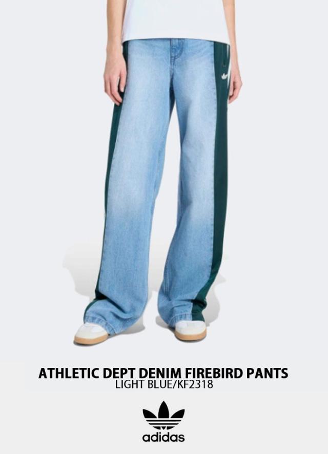 adidas アディダス レディース デニムパンツ トラックパンツ ATHLETIC DEPT DENIM FIREBIRD PANTS BLACK KF2319 LIGHT-BLUE KF2318_5