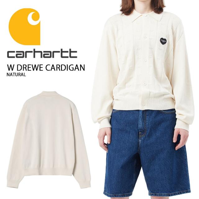 CARHARTT カーハート カーディガン W DREWE CARDIGAN NATURAL ドリューカーディガン ナチュラル アイボリー レディース 女性用 CA25SSKNKC