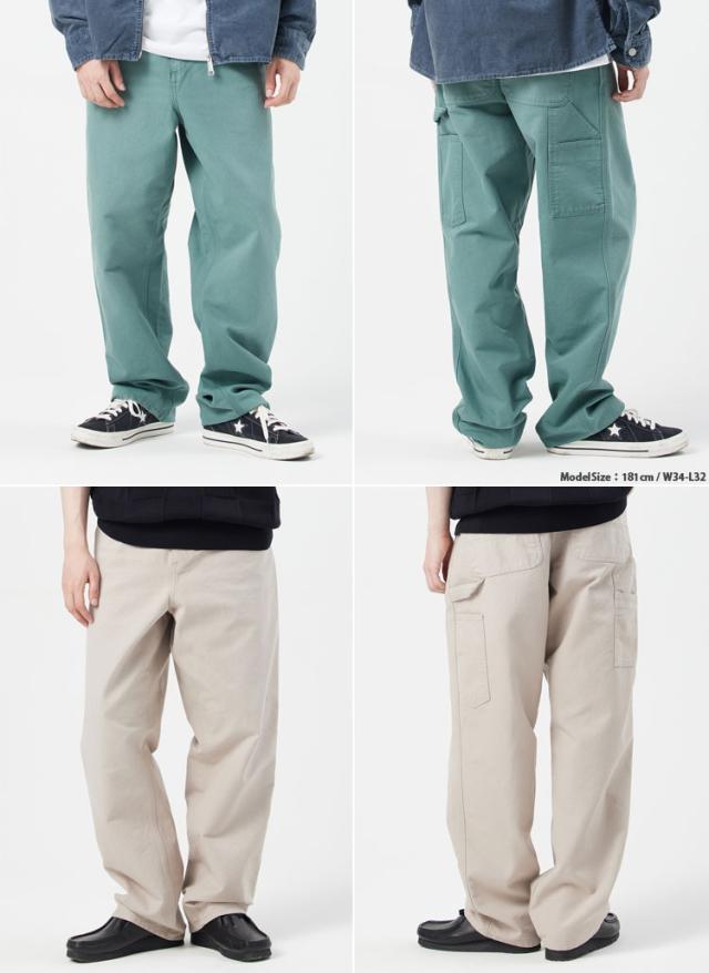 CARHARTT カーハート ロングパンツ SINGLE KNEE PANT DEARBORN GREEN BEIGE シングルニーパンツ ディアボーン グリーン ベージュ ニーパンツ ロゴ メンズ 男性用 CA25SSPAWO_3