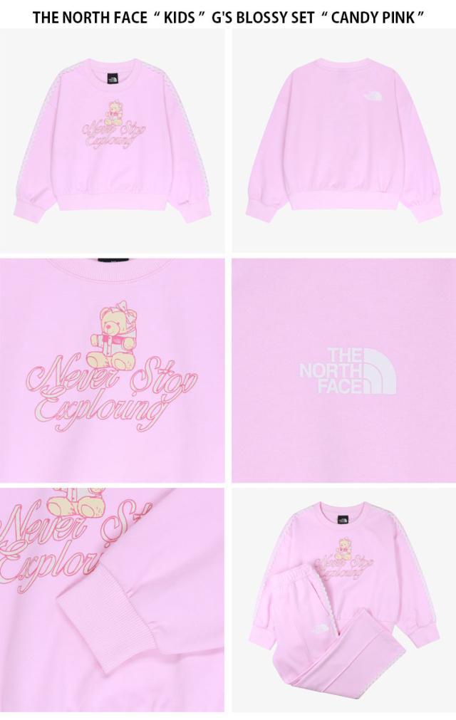 THE NORTH FACE ノースフェイス キッズ スウェット G’S BLOSSY SET スウェット 長袖 パンツ セットアップ 子供用 NM5MS04S/T/U_6