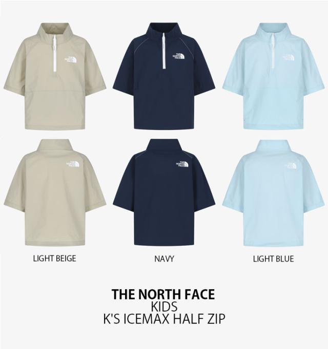 THE NORTH FACE ノースフェイス キッズ ナイロンジャケット K’S ICEMAX HALF ZIP ハーフジップ アノラック 半袖 子供用 NT7KS03S/T/U_2