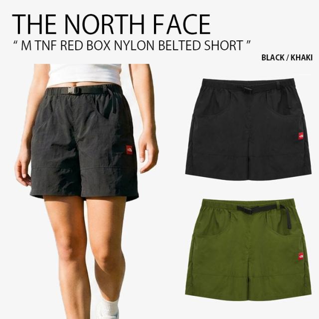 THE NORTH FACE ノースフェイス ショートパンツ M TNF RED BOX NYLON BELTED SHORT レッドボック ショーツ メンズ レディース NS6NS28A/B