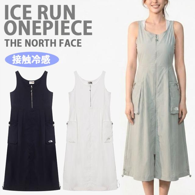 THE NORTH FACE ノースフェイス ワンピース 接触冷感 ロングワンピ W’S ICE RUN ONEPIECE ノースリーブ ロングワンピース ひざ下 NT7ZR30