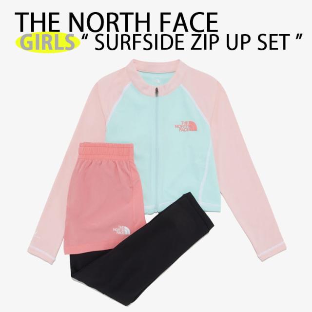 THE NORTH FACE ノースフェイス キッズ ガール ラッシュガードセット ジップアップ GIRLS SURFSIDE ZIP UP SET UVカット NJ5JR22T