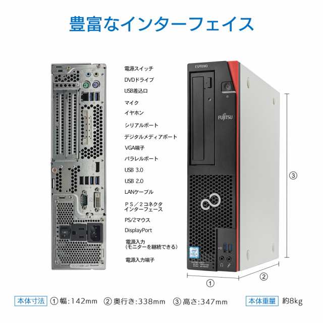 月間ランキング1位受賞]中古デスクトップPC パソコン MS Office付き