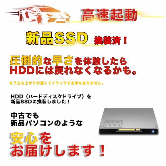 初期設定済み！永久版Office付き！ 爆速起動SSD搭載済み デスクトップPC