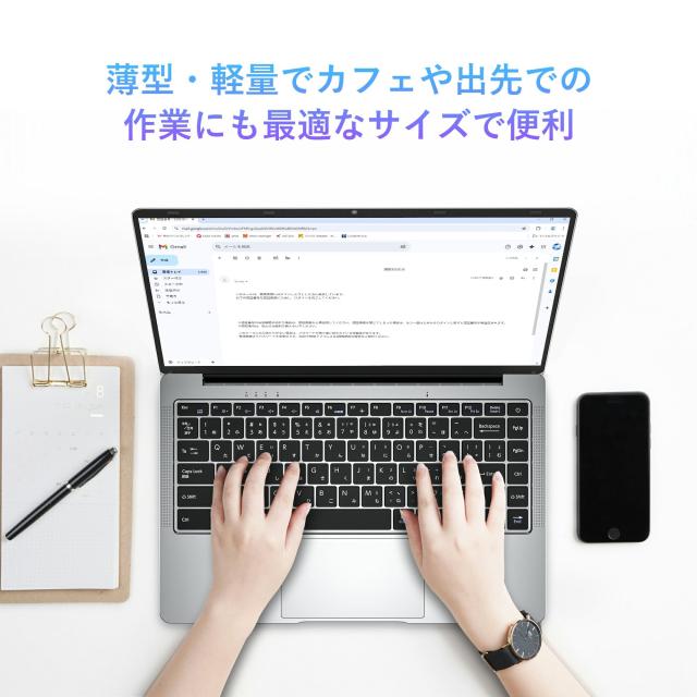 【新古品】ノートパソコン 14型 Windows11 Office付き メモリ4GB eMMC64GB 薄型 Intel N系CPU 日本語KB USB3.0 Wi-Fi 初心者向け_3