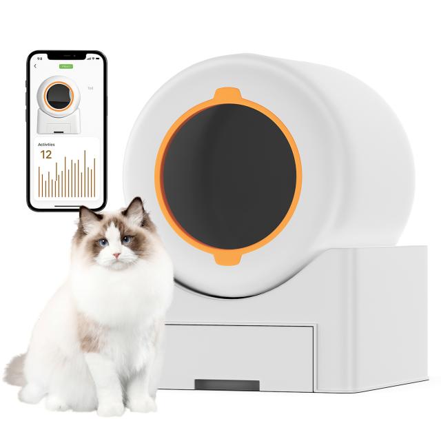 自動猫トイレ ペット 管理 スマート 猫 トイレ 砂 飛び散らない 猫用トイレ 自動 静音 猫砂 自動トイレ 猫用 全自動猫トイレ 猫用自動トイレ 自動ネコトイレ 猫の自動トイレ  アプリ スマート スマホ 連動 静音 簡単設置 11L 64L 消臭 匂い対策