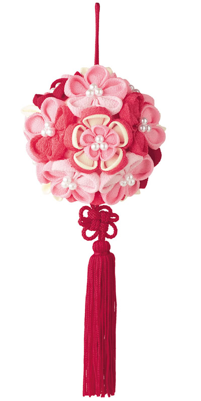 つまみ細工　大型吊るし飾り つまみ細工 大型吊るし飾り 手まりキット（花手まり・手毬・手鞠