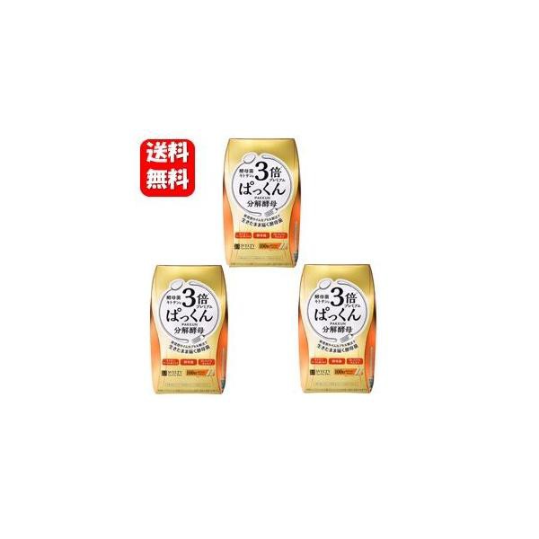 【送料無料】3倍ぱっくん分解酵母プレミアム（100粒入）×３箱セット！！人気の３倍ぱっくん分解酵母のお買い得パック♪ ダイエット