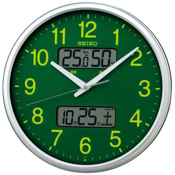 【SEIKO】セイコー スタンダード電波掛時計(温湿度計・カレンダー付) KX235Hの通販は