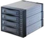 RURD4BK HDエンクロージャー 4台用 ブラック(中古品)
