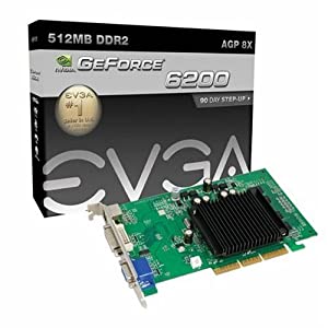 Graphics card EVGA NVIDIA? GeForce? 6200DDR2-RAMAGP 8xDVI, VGA, TV-Out(中古品)