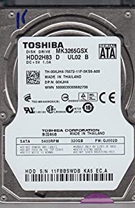 東芝 内蔵用 2.5インチ HDD MK3265GSX　SATA300　320GB 5400回転(中古品)