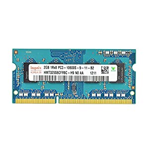 SKハイニックス製 PC3-10600S-9-10-F2 Hynix 2GB DDR3 RAM PC3-10600 204 pin SODIMM ノートPC用(中古品)