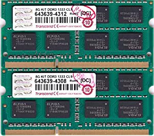 Transcend ノートPC用メモリ PC3-10600 DDR3 1333 8GB 1.5V 204pin SO-DIMM Kit (4GB×2) (無期限保証) JM1333KSN-8GK(中古品)の通販は