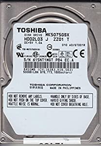 Toshiba mk5075gsxハードドライブ500?GB 2.5?" SATA 5.4?K 5400?RPM。(中古品)