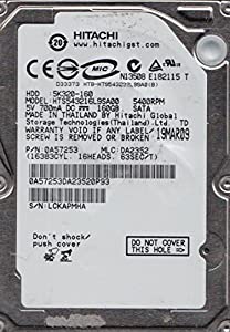 hts543216l9sa00、PN 0?a57253、MLC da2352、Hitachi 160?GB SATA 2.5ハードドライブ(中古品)