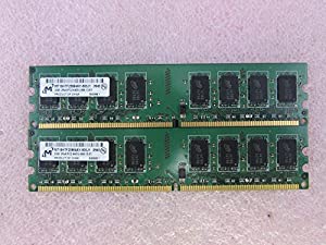 Micron MT16HTF25664AY-800J1 4GB 2 x 2G PC2-6400U DDR2 800 Non-ECC DTメモリキット(中古品)