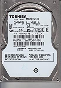 MK6475GSX、A0/GT001M、HDD2L02 B UL01 B、東芝640GB SATA 2.5ハード