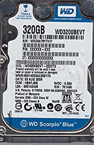 Western Digital wd3200bevt-22zct0?320?GB、内蔵ハードドライブ(中古品)