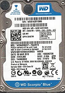wd6400bevt-75?a0rt0?Westernデジタル640?GB 5400rpm SATA 3.0?Gbps 2.5インチScorpioハードドライブ(中古品)の通販は