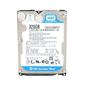 WESTERN DIGITAL WD3200BPVT スコーピオ ブルー 320GB 5400 RPM 8MB キャッシュ SATA 3.0Gb/s 2.5 内蔵ノートブックハードドライ