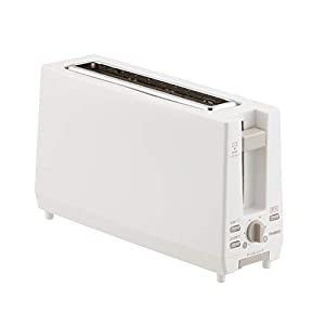 ツインバード トースター ポップアップトースター 2枚焼き 薄型11cm ホワイト TS-D404W(中古品)