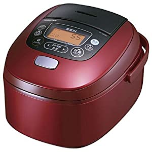 東芝 無意味さIHジャー炊飯器（5.5合炊き） 赤いことTOSHIBA 無意味さかまど炊き（無意味さIH保温釜） RC-10VRH-R(中古品)
