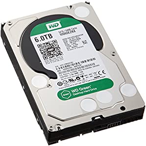 WD 内蔵HDD Green 6TB 3.5inch SATA3.0（SATA 6 Gb/s） 64MB Intellipower 2年保証 WD60EZRX(中古品)