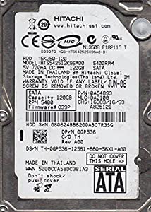 hts542512?K9sa00、PN 0?a54893、MLC da2100、Hitachi 120?GB SATA 2.5ハードドライブ(中古品)