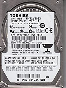 mk3263gsx、a0?/ fg020?C、hdd2h23?F vl01?T、Toshiba 320?GB SATA 2.5ハードドライブ(中古品)