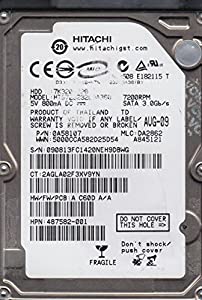 純正OEM Hitachi hts723232l9?a360?0?a58107?487582???001?320?GB 2.5インチハードドライブ(中古品)