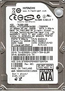 HTS722020K9A300、PN 0A53415、MLC DA2014、日立（標準） SATA 2.5 ハードドライブ(中古品)