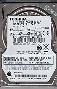 mk2555gsxf、hdd2h74?P tw01?T、Toshiba 250?GB SATA 2.5ハードドライブ(中古品)