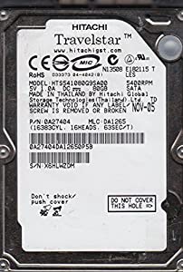 hts541080g9sa00、PN 0?a27404、MLC da1265、Hitachi 80?GB SATA 2.5ハードドライブ(中古品)